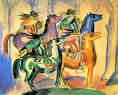 Sketch of Curtain for Ballet 'Fire Bird' by I. Stravinsky
