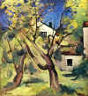 Spring Landscape. Apple-Trees on Spring