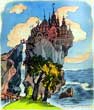 Kashchey's Kingdom. Illustration for the fairy tale 'The Frog Tzarevna'