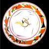 Plate: Red Ribbon with an Emblem