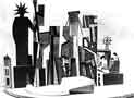 Dcor Set Sketch for a Play after Story by Sholom Aleichem