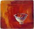 White Vase on Red Background