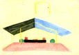 Cafeteria. Design for the Decoration of the Red Theatre, Leningrad