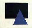 Suprematism (with a Blue Triangle and a Black Rectangle)
